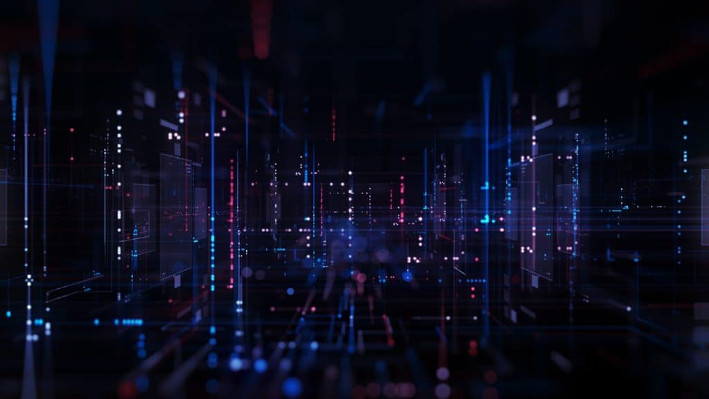 abstract digital landscape of light
