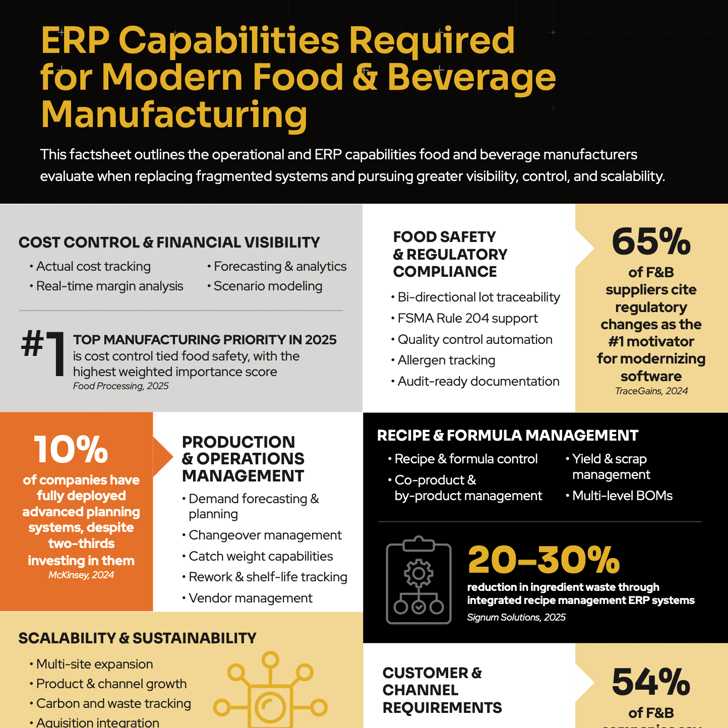 infographic examples of content for ERP Capabilities